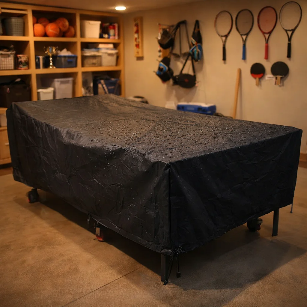 Heavy Duty Ping Pong Table Cover Waterproof - lifestyle view